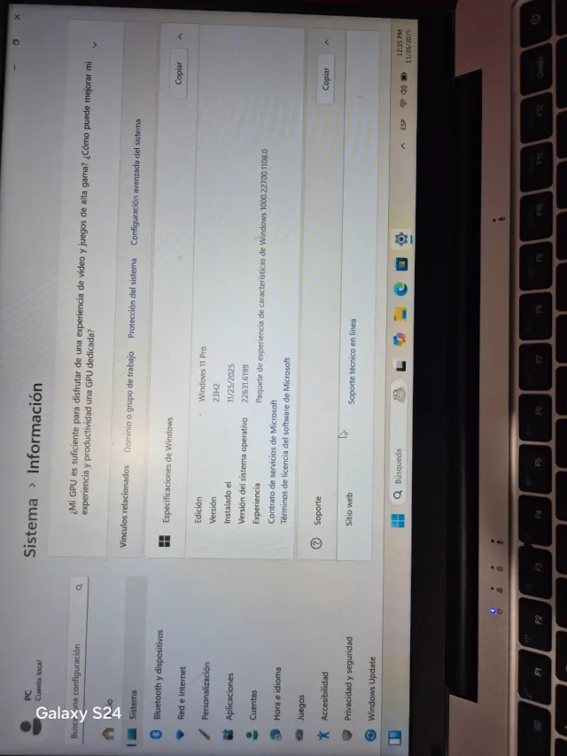 Portátil Galaxy Plata y Negro