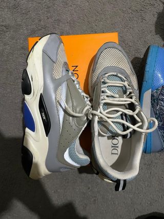 Scarpe Dior Uomo Blu Grigio