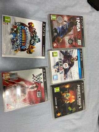 Confezione 5 giochi PS3: FIFA 14, NBA 2K15, WWE 2K15, Minecraft