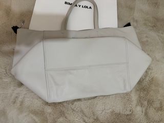 Lote Bolso Bimba y Lola piel piedra + bolso dorado