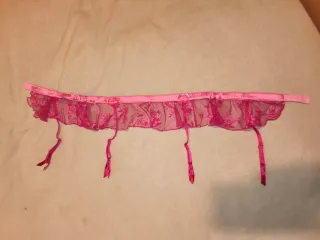 Liguero rosa encaje talla S