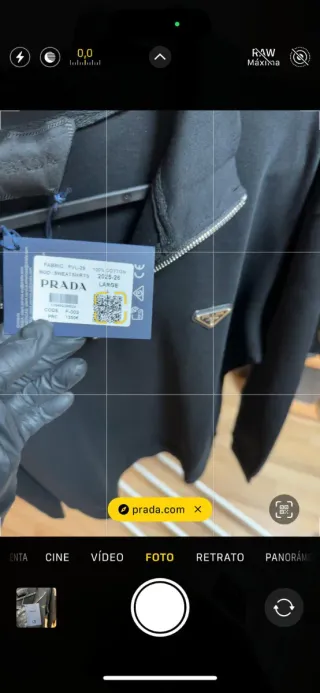 Sudadera Prada Negra Media Cremallera