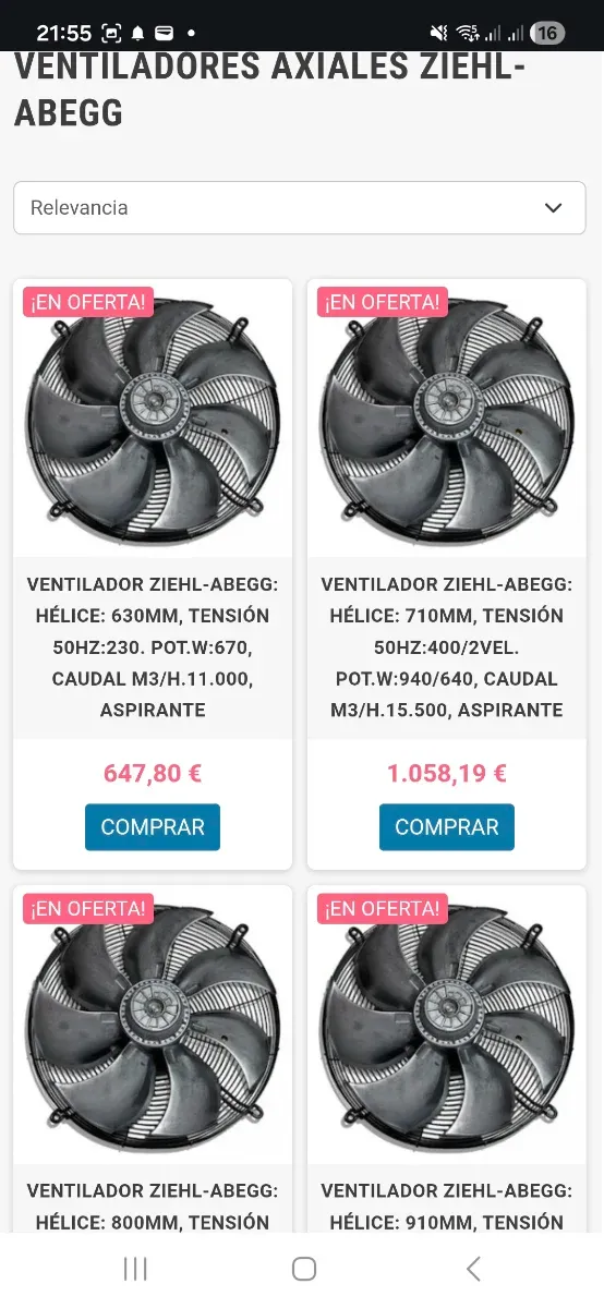 Ventilador Condensador Negro/Gris