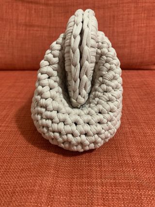 Borsa clutch uncinetto, fatta a mano