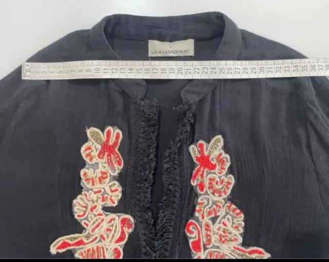 Vestido negro bordado GRACELAND talla única