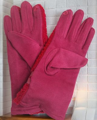 Guantes invierno mujer burdeos táctiles Nuevos