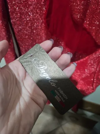 Vestito rosso brillantinato