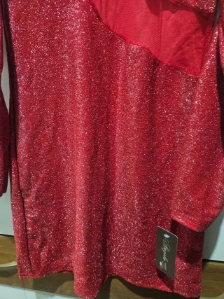Vestito rosso brillantinato