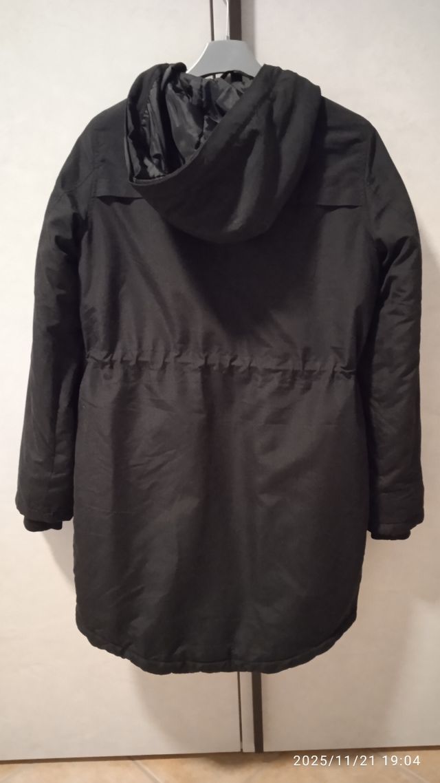 Parka invernale donna , nero con cappuccio