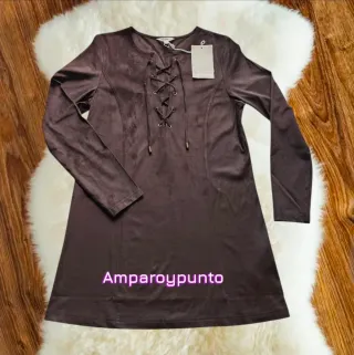 Vestido mini antelina