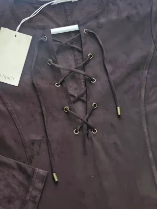 Vestido mini antelina