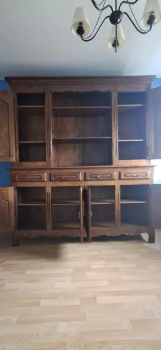 CONJUNTO muebles roble macizo para pueblo o bodega