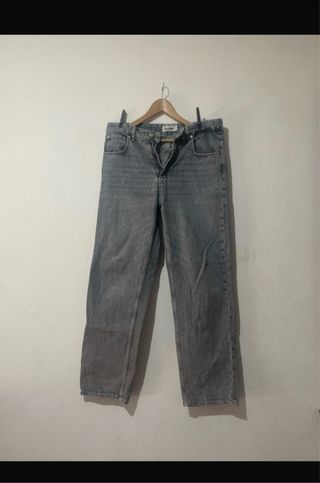 Pull&Bear Pantalón Ancho Gris Talla 42
