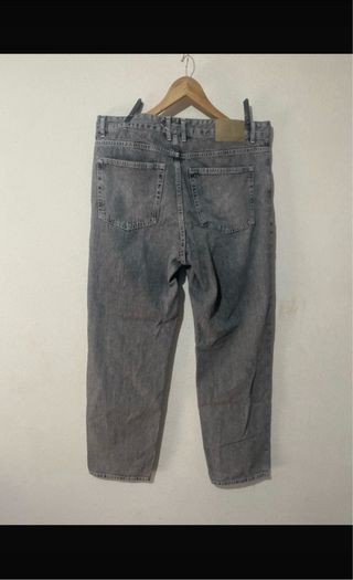 Pull&Bear Pantalón Ancho Gris Talla 42