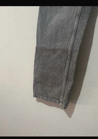 Pull&Bear Pantalón Ancho Gris Talla 42