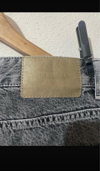 Pull&Bear Pantalón Ancho Gris Talla 42