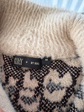 Jersey IKKS largo estampado leopardo T.XS