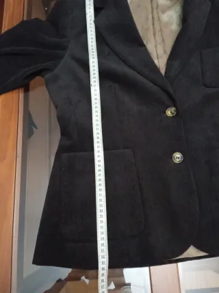 Americana mujer pana marrón chocolate