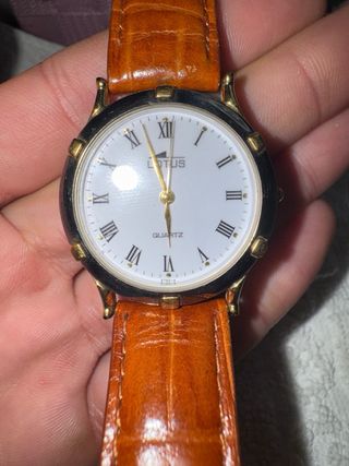 Reloj Lotus Mujer Correa Piel Marrón Dorado