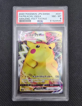 Carta Gradata PSA 8 Pikachu VMax 031/100