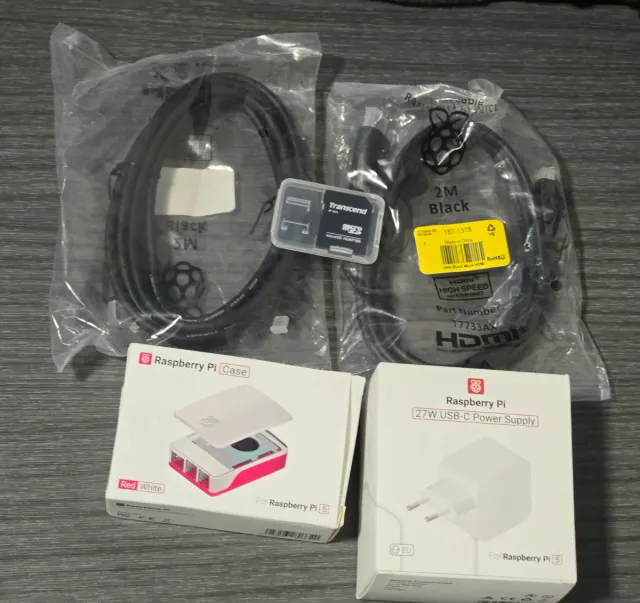 Kit Raspberry Pi 5 8GB Carcasa,Cargador Cables.