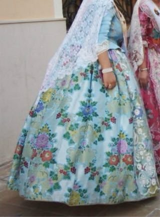 Falda de fallera multicolor