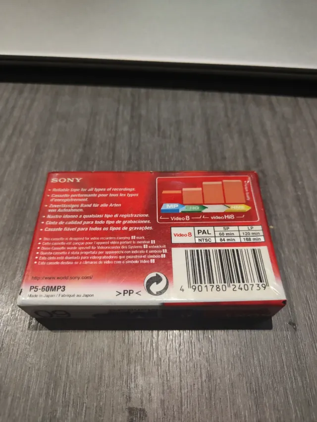 Cinta Sony Video 8 60 PAL Precintada