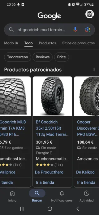 Neumático BFGoodrich Mud Terrain 35x12.5 R15