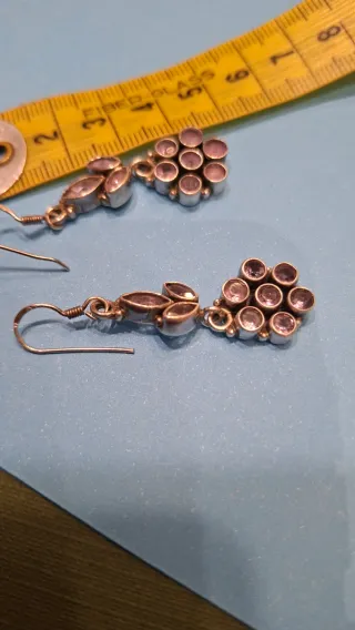 Pendientes antiguos Plata y Amatista Morada