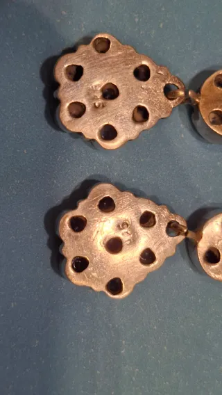 Pendientes antiguos Plata y Amatista Morada