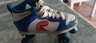 Patines en línea blancos y azules 40