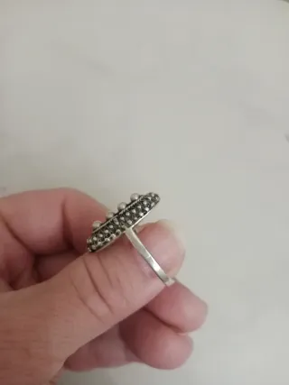 Anillo vintage plata con detalles