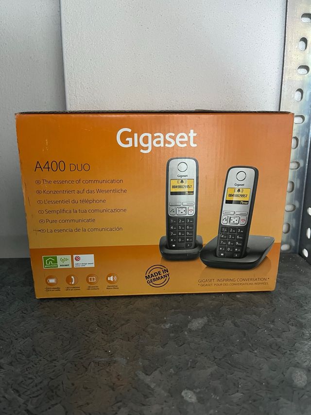 Teléfono Inalámbrico Gigaset A400 DUO Negro