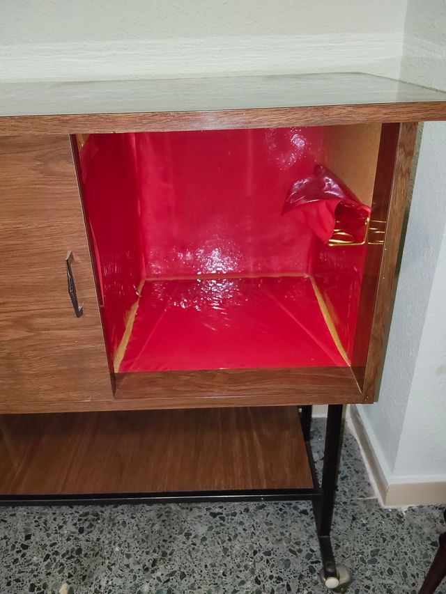 Mueble TV vintage madera y metal