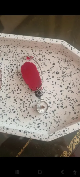 Pendientes flamenca rojos como nuevos