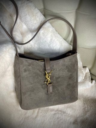 Bolso Saint Laurent Gris y Dorado