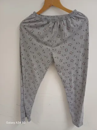 Pantaloni donna fantasia panda taglia M