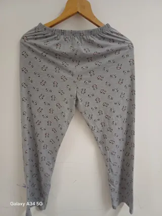 Pantaloni donna fantasia panda taglia M