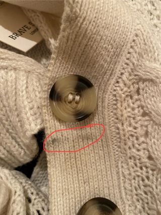 Cárdigan Brave Soul M manga corta crudo