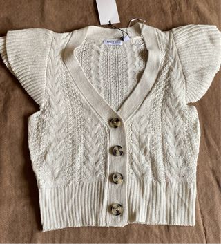 Cárdigan Brave Soul M manga corta crudo