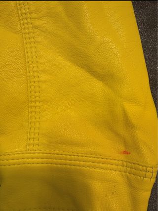 Giacca donna vera pelle gialla