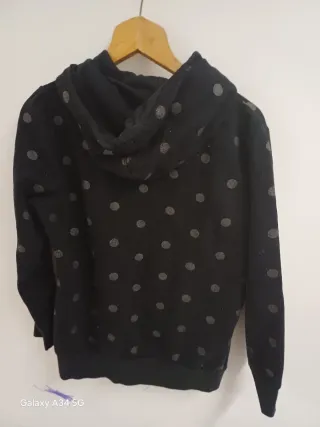 Felpa con cappuccio donna L pois