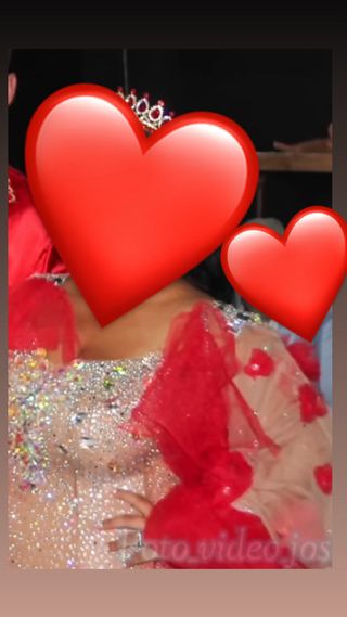 Vestido Gitana Rojo y Plateado