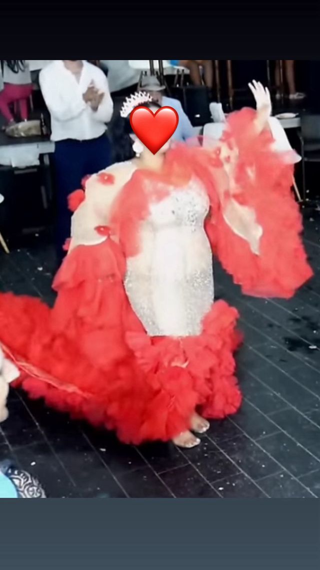 Vestido Gitana Rojo y Plateado