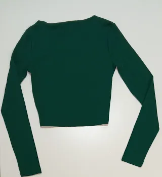 Top Tommy Jeans Verde Manga Larga Talla S