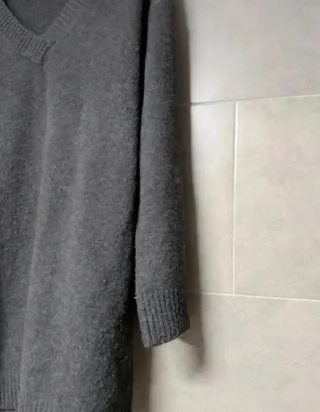 Vestido largo gris Stradivarius