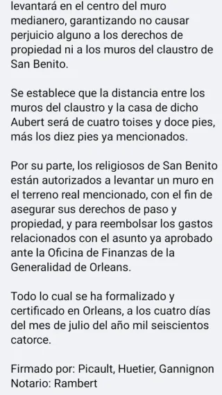 Documento Francés Antiguo Siglo XVII