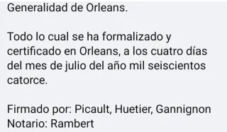 Documento Francés Antiguo Siglo XVII