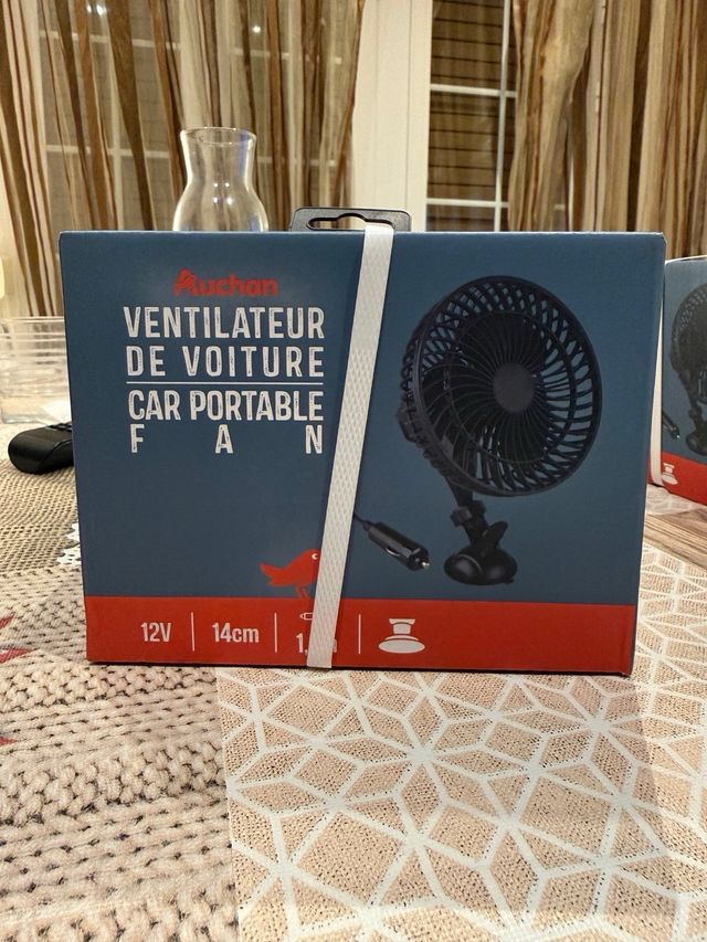 Ventilador Coche Portátil 12V Auchan
