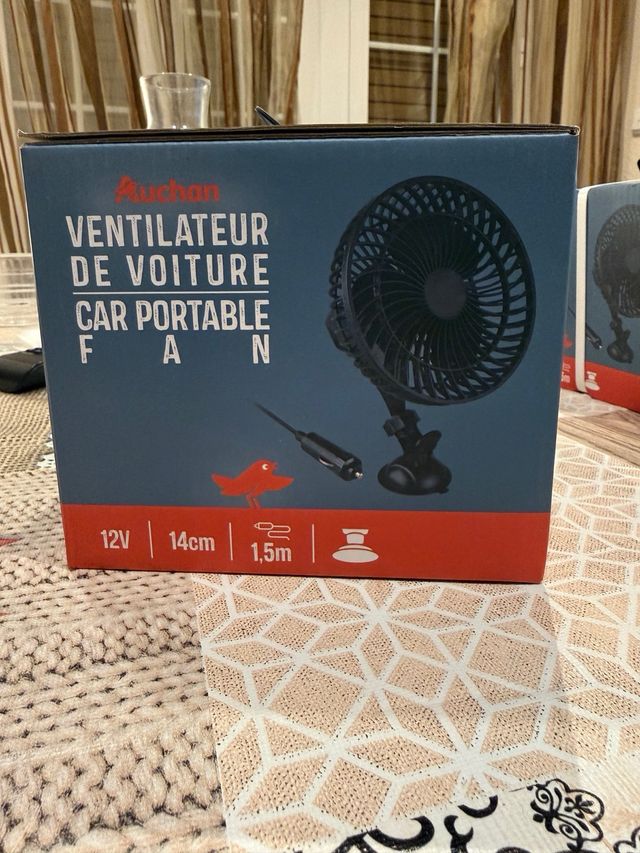 Ventilador Coche Portátil 12V Auchan
